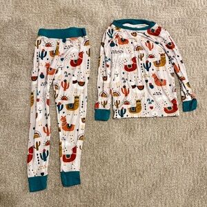 Little Sleepies Bamboo Two-Piece Pajama Set – Llama Love Print – Size 2T